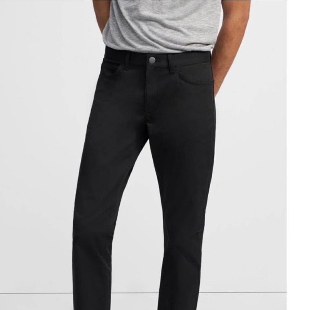 Theory Men's Hayden Straight Slim Fit Black Pants Size 34